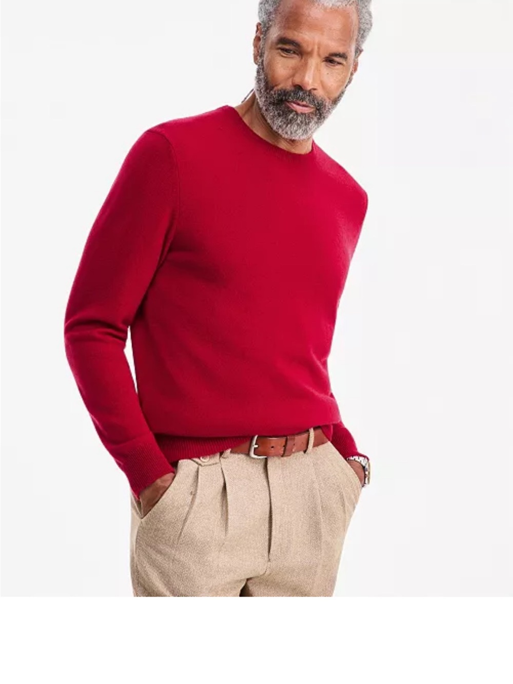 Club Room Cashmere Crewneck Sweater in Red